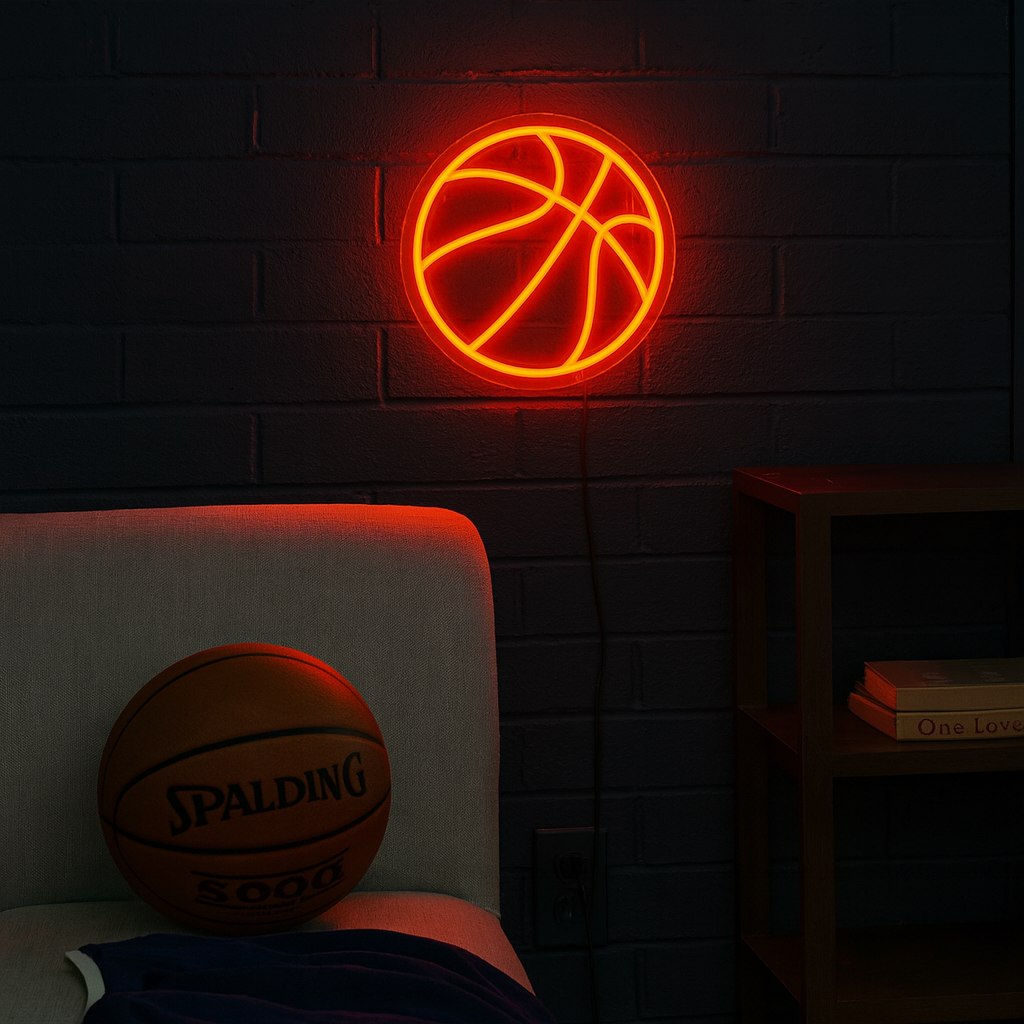 Basketball Neon Vegglampe