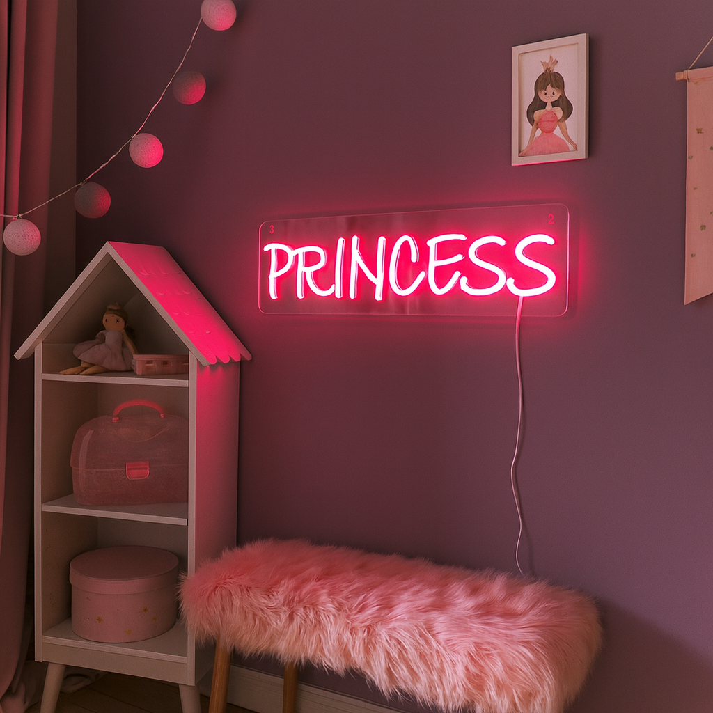 Prinsesse Neon Vegglampe
