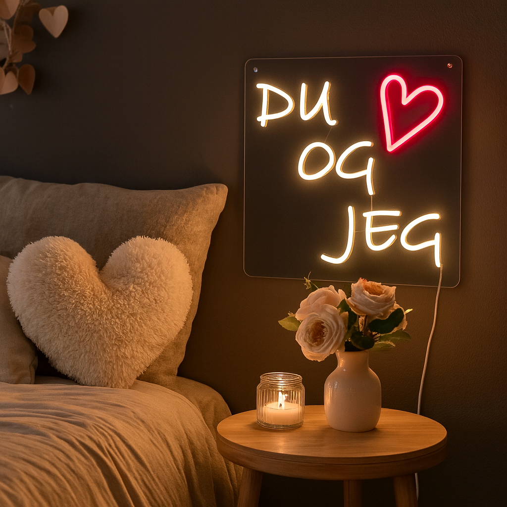 Du og Jeg Neon Vegglampe