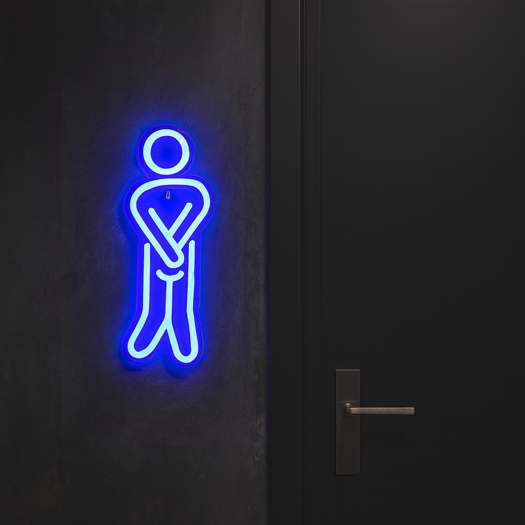 WC Man Neon Vegglampe