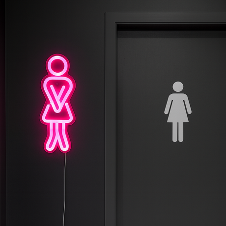 WC Woman Neon Vegglampe
