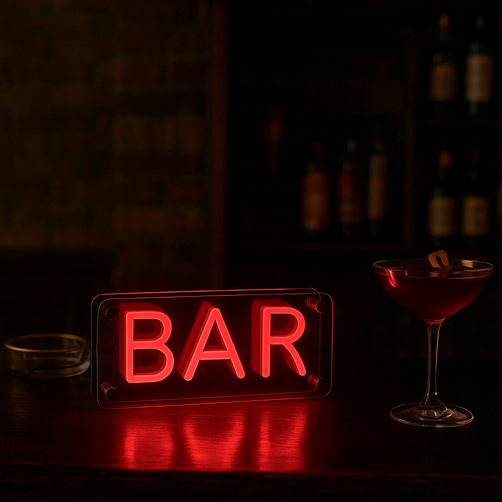 Bar LED Neon Box Bordlampe