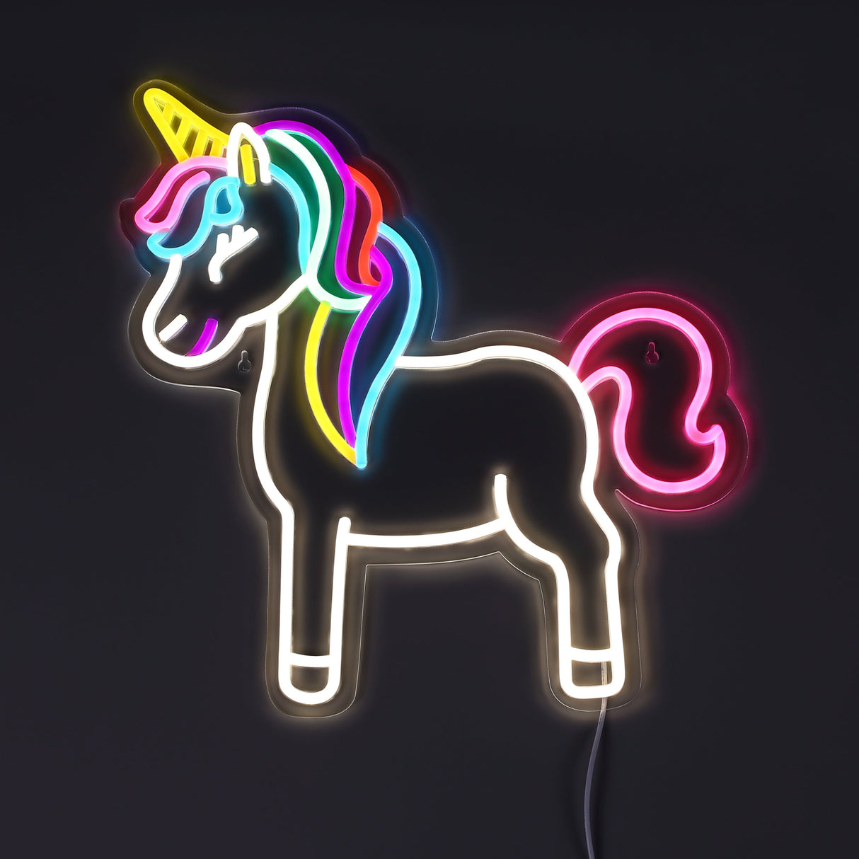 Unicorn Mama Neon Vegglampe