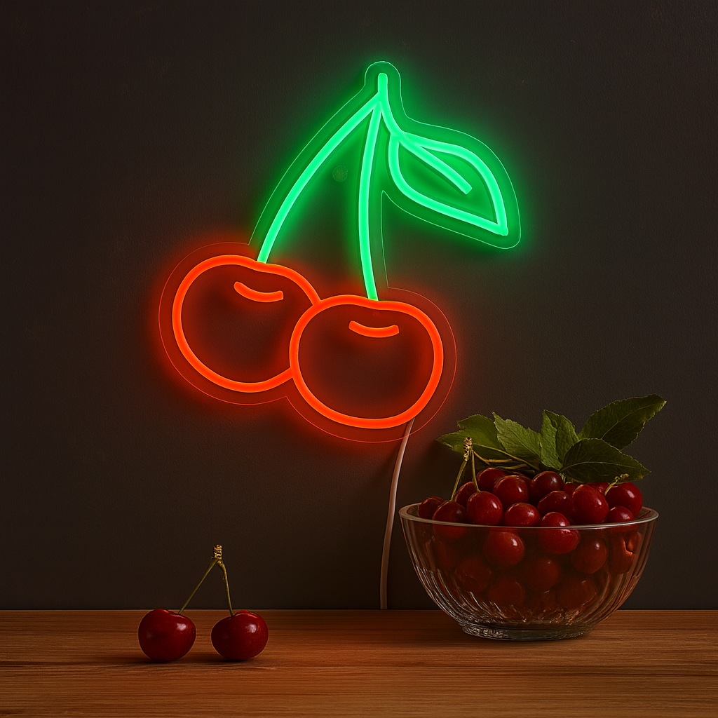 Cherry Neon Vegglampe