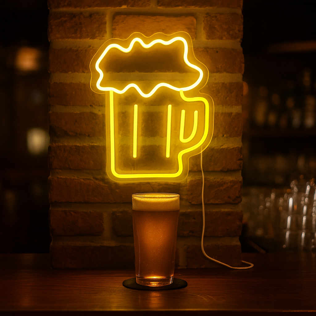 Beer Neon Vegglampe
