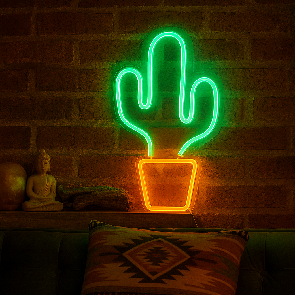 Cactus Neon Vegglampe