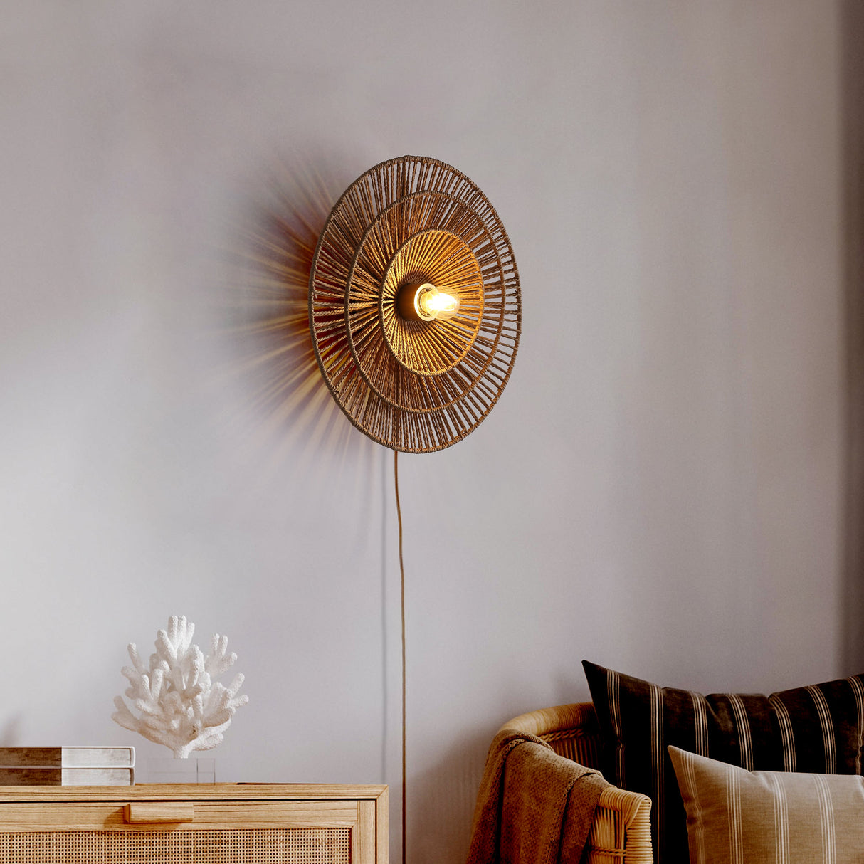 Wave Layer Vegglampe Ø40