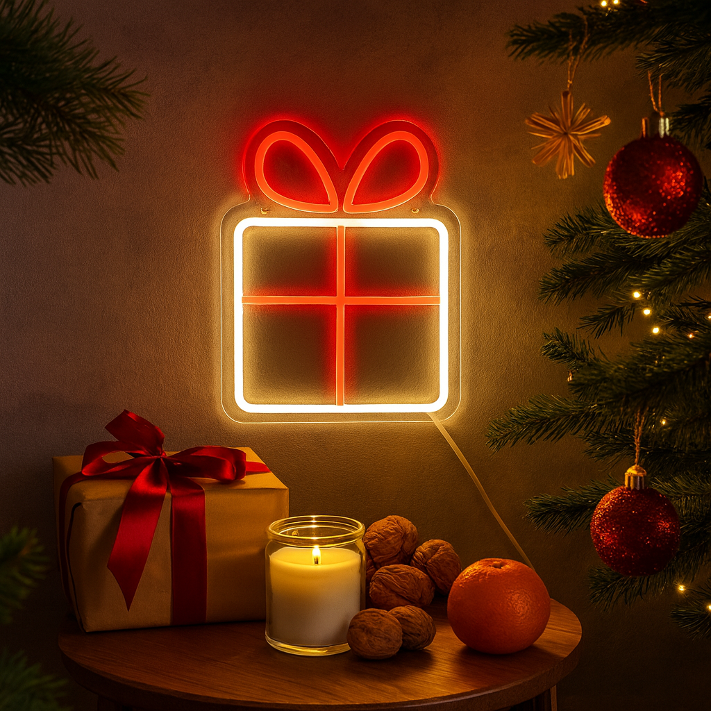 Julklapp Neon Vegglampe