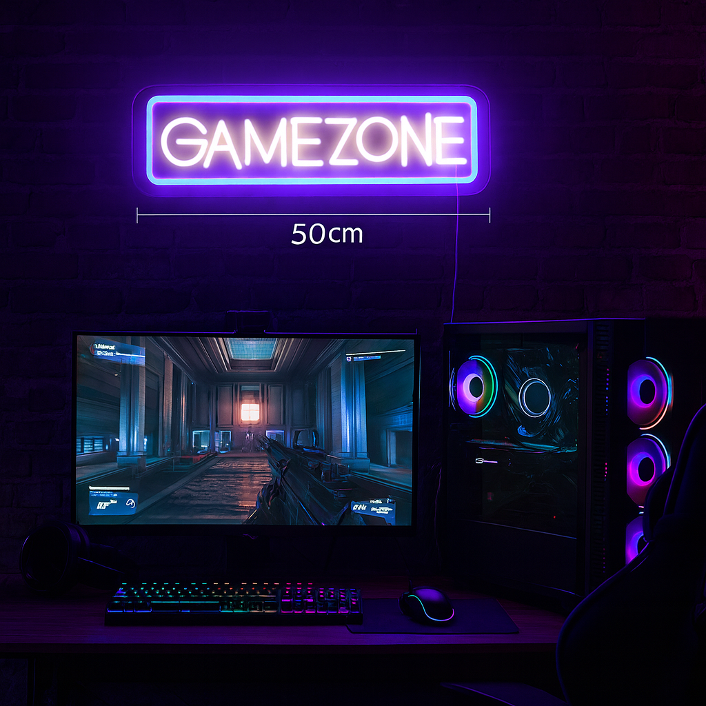 Game Zone Neon Vegglampe