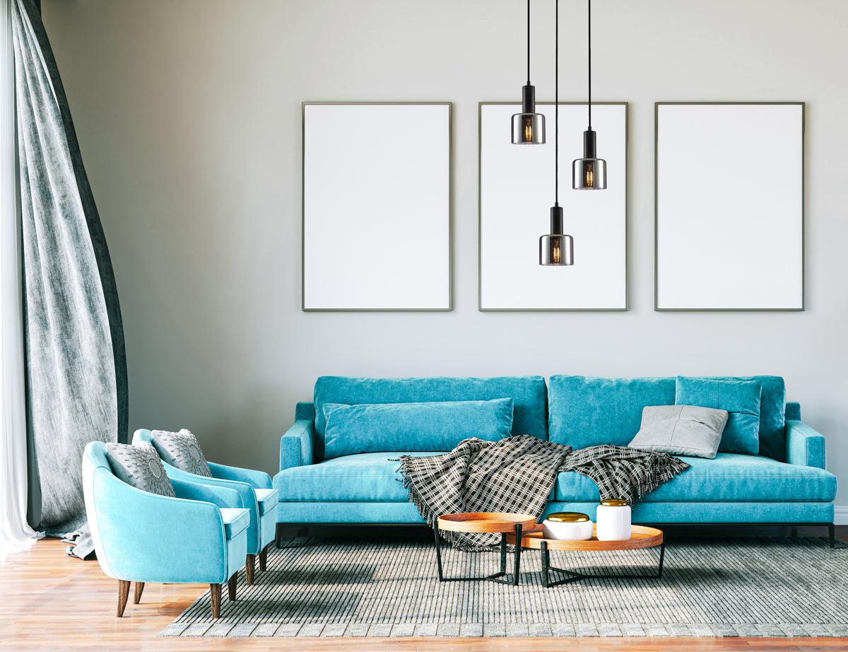 Santia Cluster Taklampa Svart/Smoke-Lampconcept.se