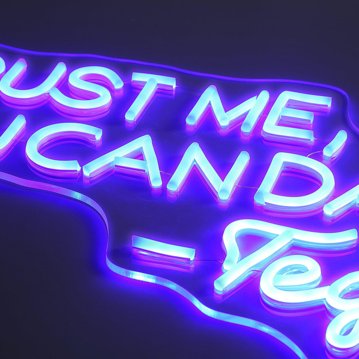 Trust Me You Can Dance Neon Vägglampa Blå-Lampconcept.se