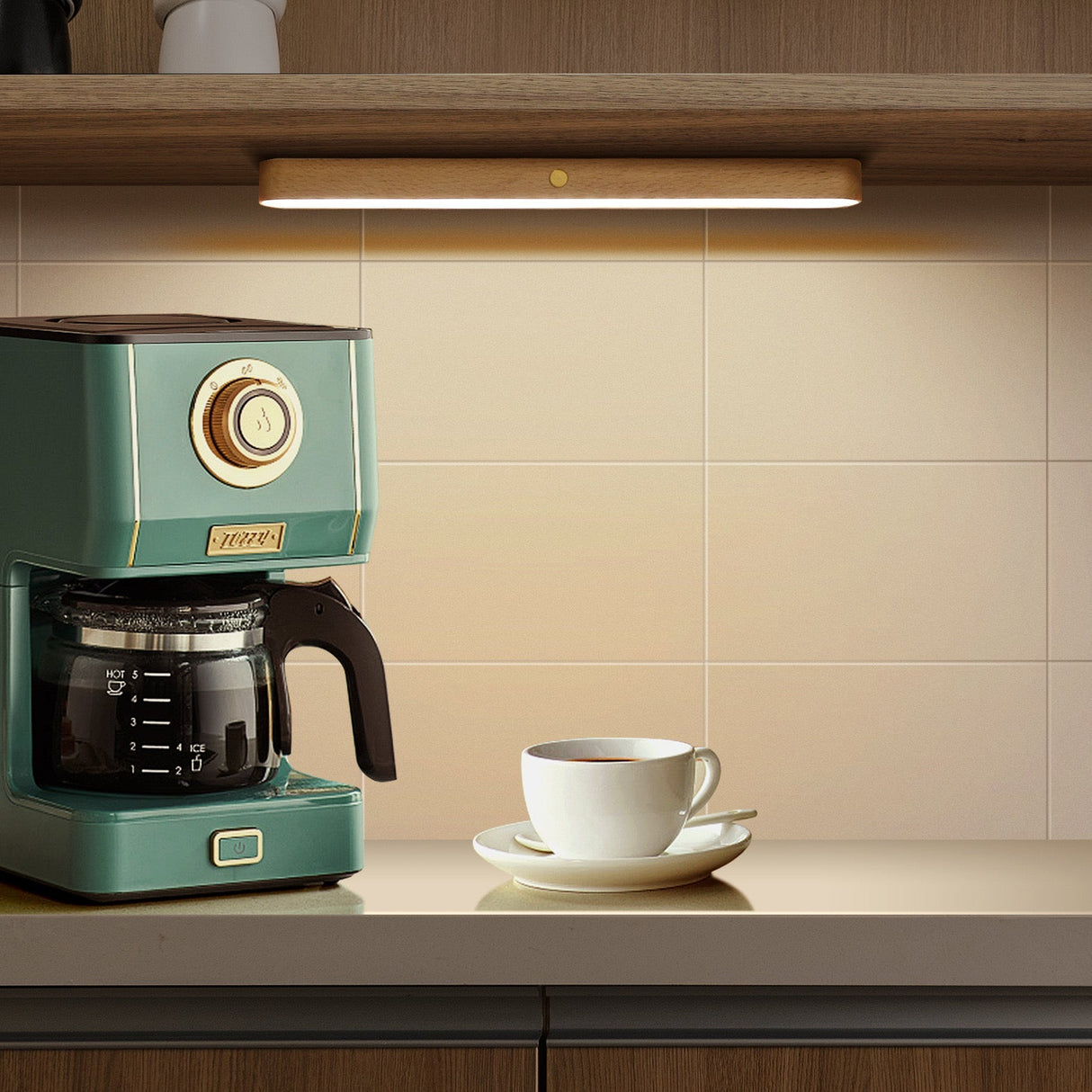 Timber Trådløs Vegglampe Lys Bjørk