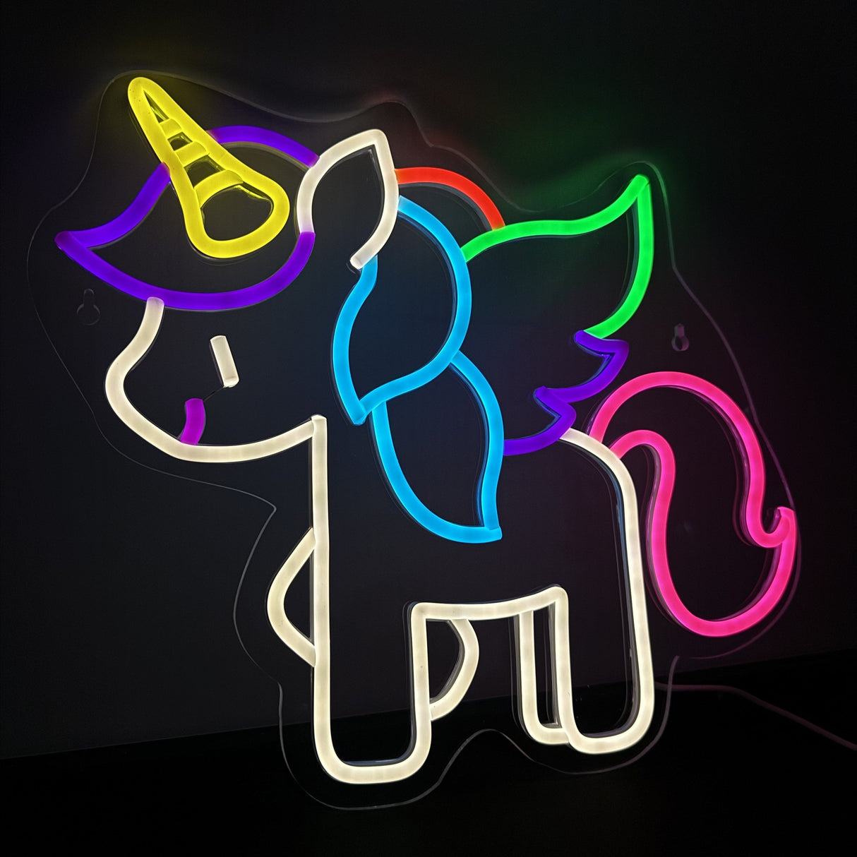 Unicorn Baby Neon Vegglampe