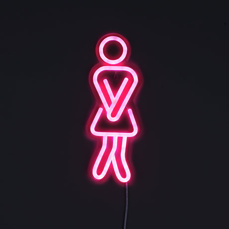 WC Woman Neon Vägglampa-Lampconcept.se