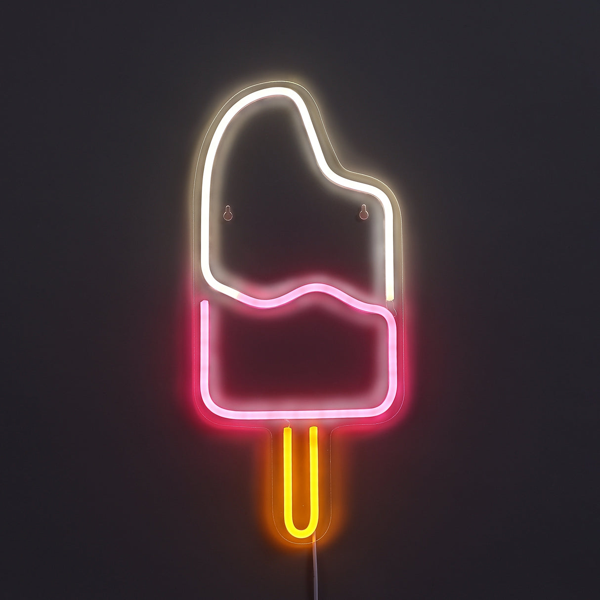 Ice Cream Neon Vägglampa Rosa/Vit-Lampconcept.se