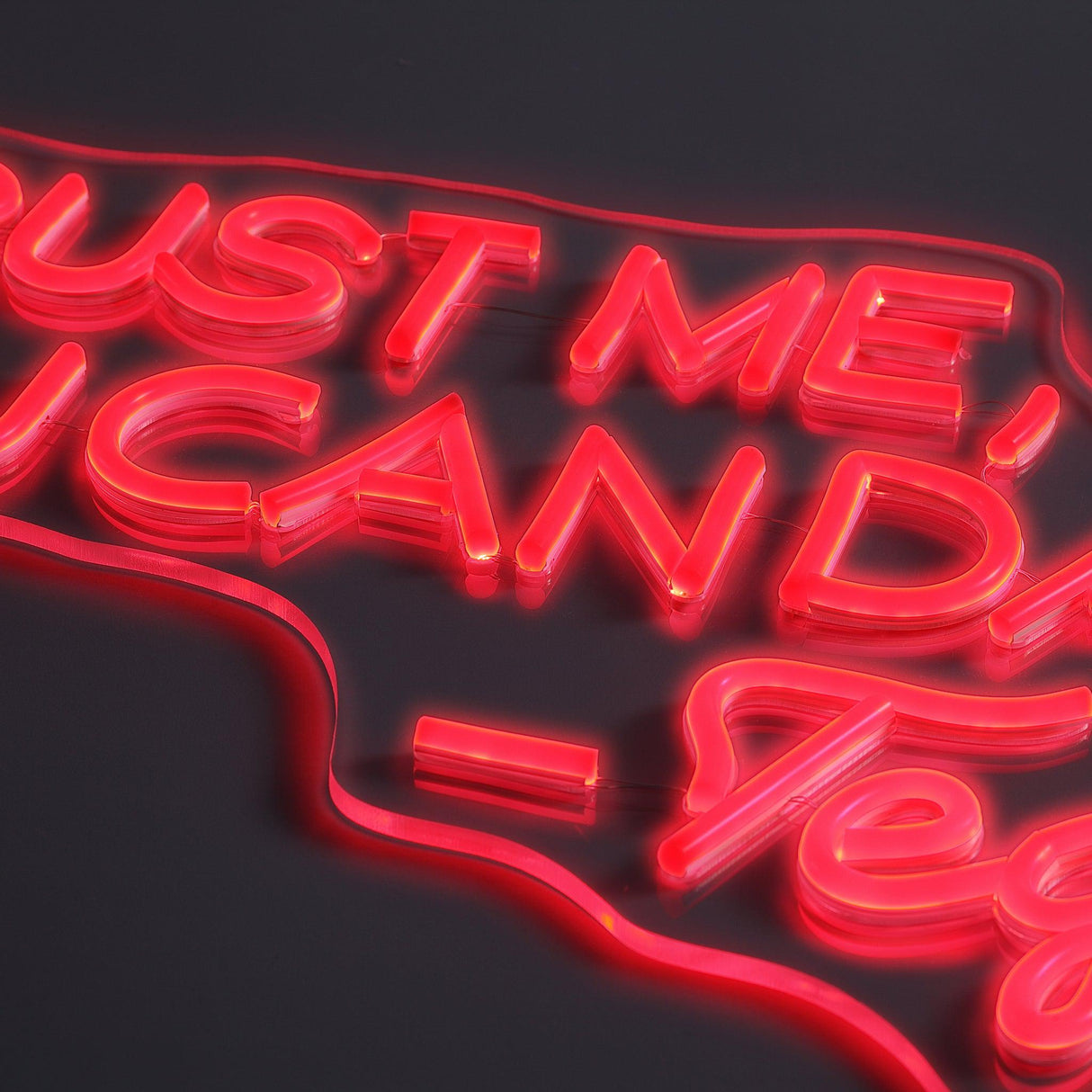 Trust Me You Can Dance Neon Vägglampa Röd-Lampconcept.se