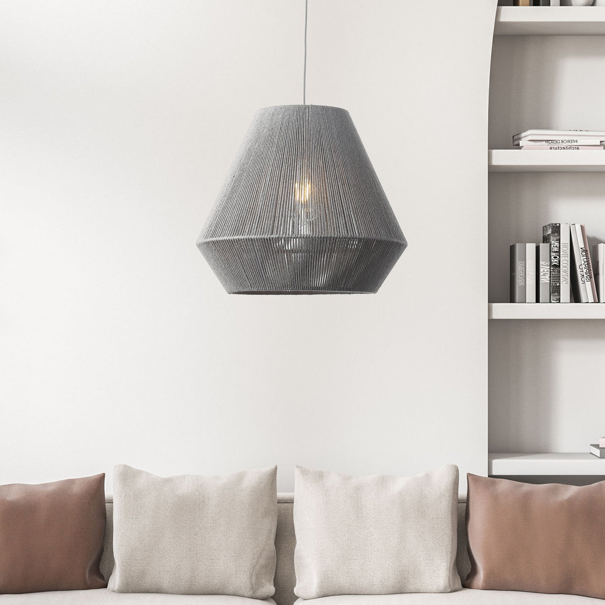 Cadiz Taklampa Ø32 Frostgrå-Lampconcept.se