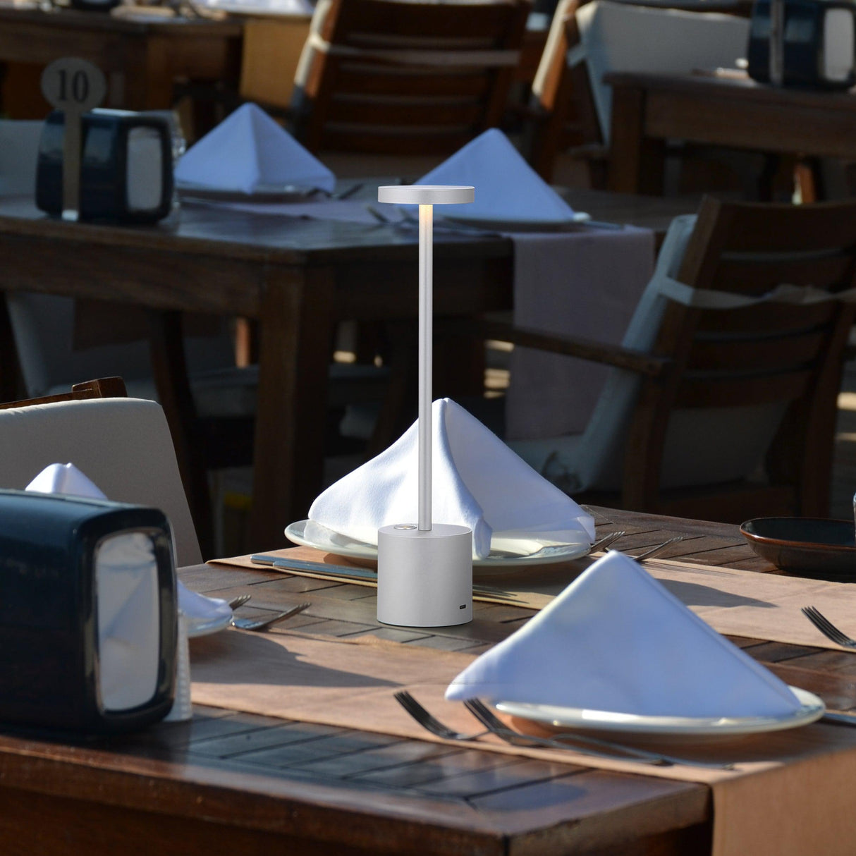 Bologna LED Sladdlös Bordslampa Silver-Lampconcept.se