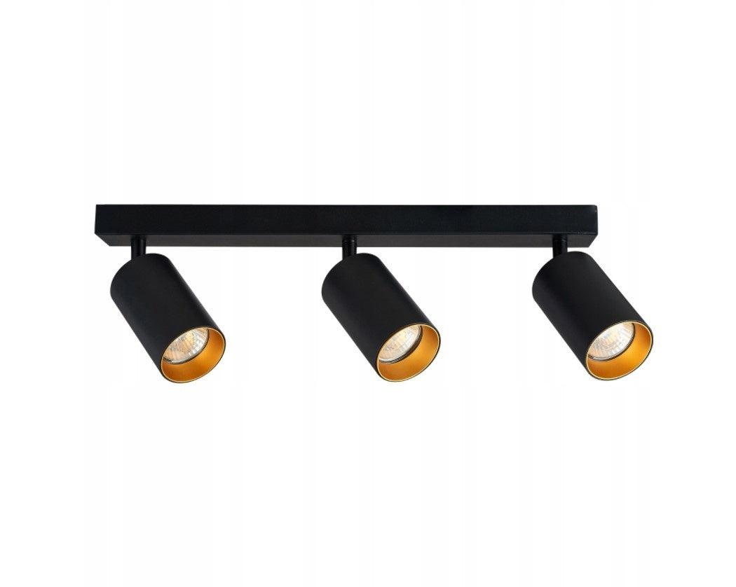 Justerbar 3-Spots Svart/Mässing-Lampconcept.se