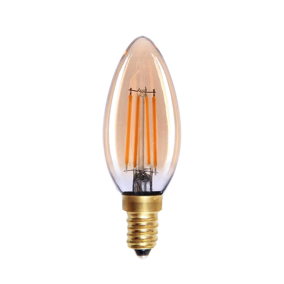 15 x LED E14 4W B35 Dimbar Amber