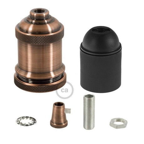 Vintage Lamphållare Borstad Koppar-Lampconcept.se