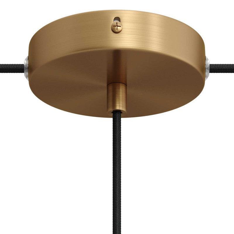 Takkopp För 1 Lampa Ø12 Borstad Mässing Med Sidohål-Lampconcept.se