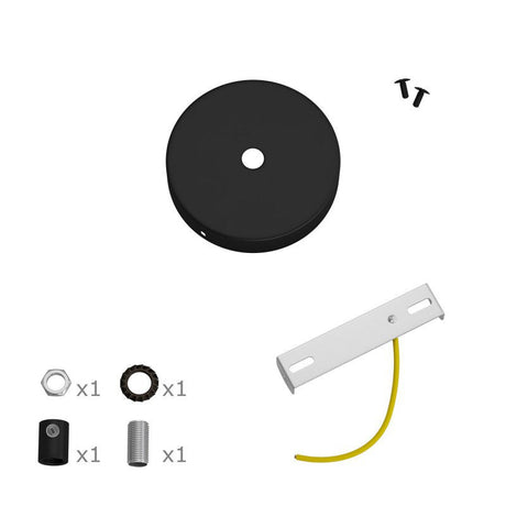 Minirosett för en lampa Ø8.3 Svart-Lampconcept.se