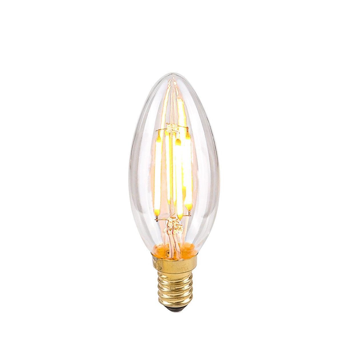 4 x LED 4W B35 Kronelyspære Dimbar E14