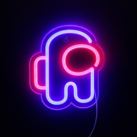 Among us Neon Vegglampe