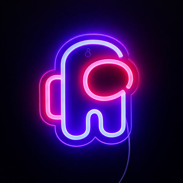 Among us Neon Vegglampe