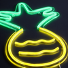 Ananas Neon Vegglampe