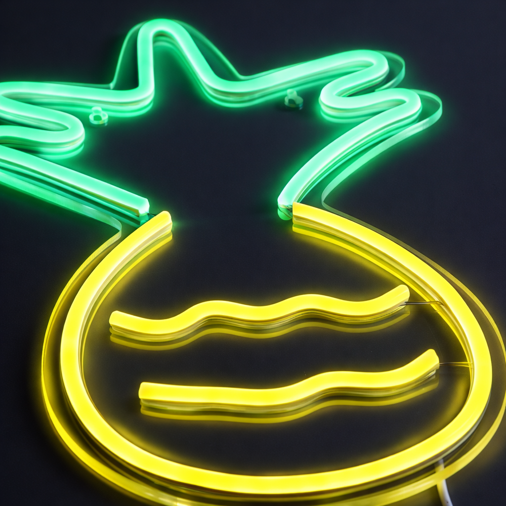 Ananas Neon Vegglampe