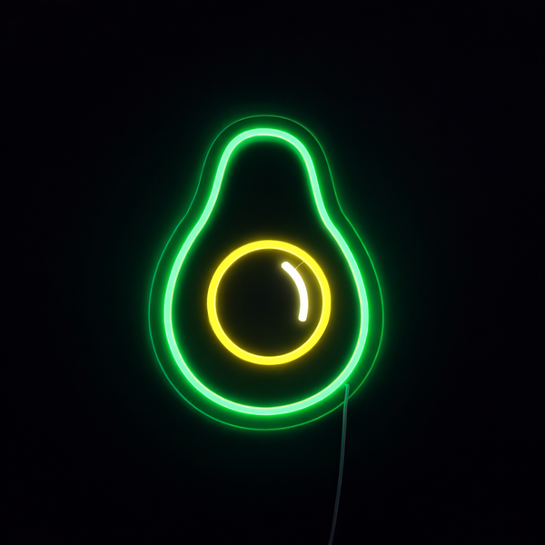 Avokado Neon Vegglampe