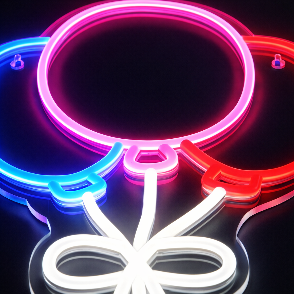 Balloons Neon Vegglampe