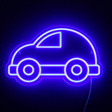 Bubble Car Neon Vegglampe Blå