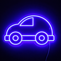 Bubble Car Neon Vegglampe Blå