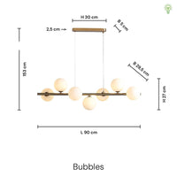 Bubbles Langbordslampe 90cm