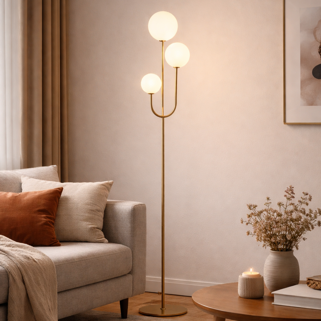 Bubbles Gulvlampe Opal