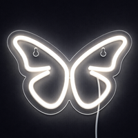 Butterfly Neon Vegglampe Varm Vit