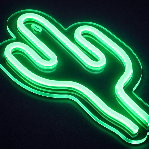 Cactus Mini Neon Vegglampe