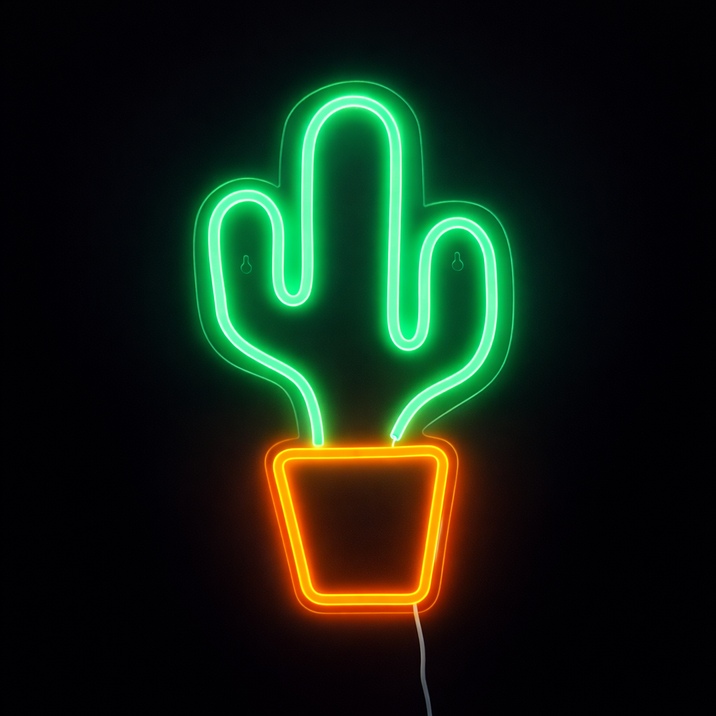 Cactus Neon Vegglampe