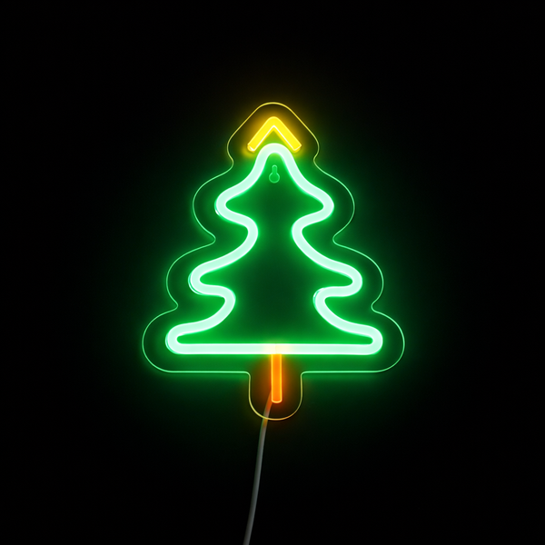Christmas Tree Neon Vegglampe