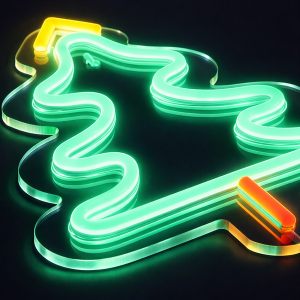 Christmas Tree Neon Vegglampe