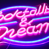 Cocktails and Dreams Neon Vegglampe
