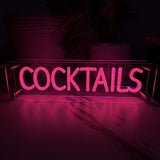 Cocktails LED Neon Box Bordlampe