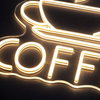 Coffee Neon Vegglampe