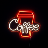 Coffee Cup Neon Vegglampe