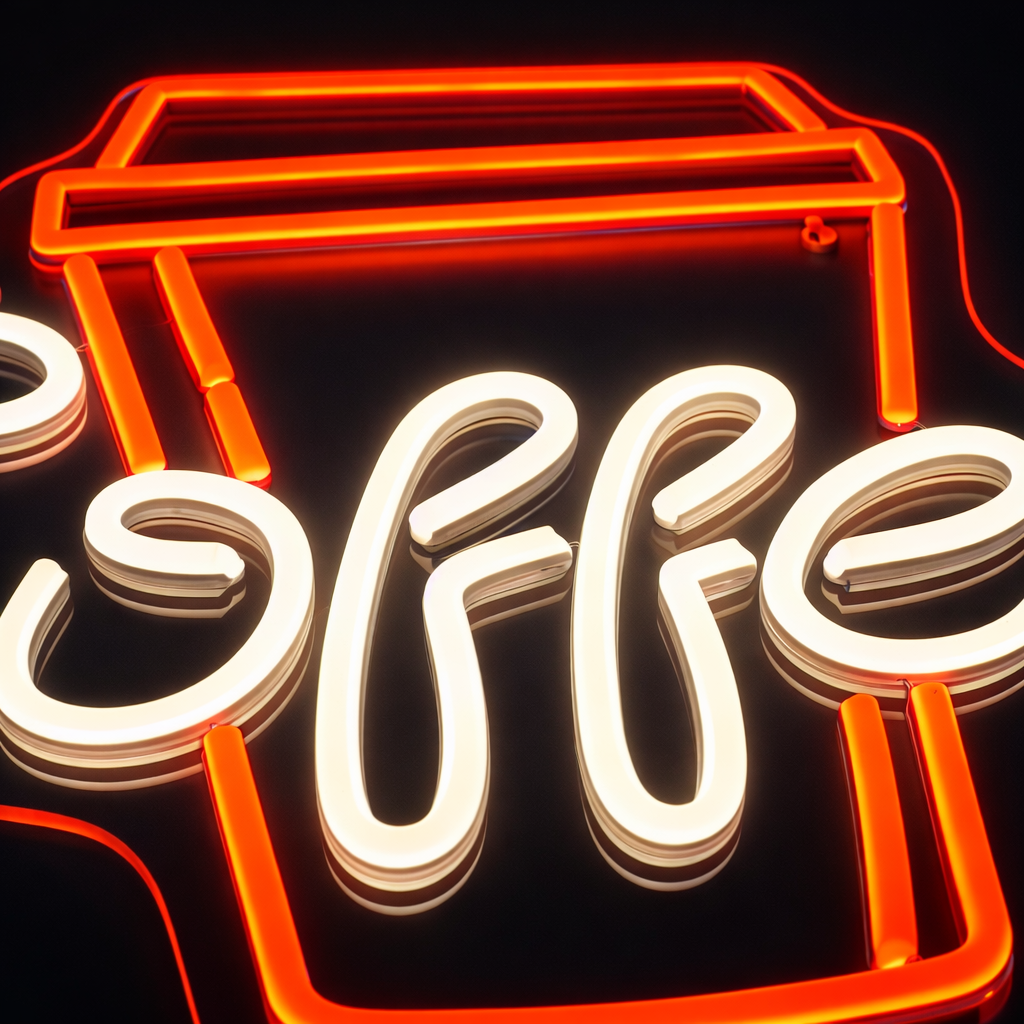 Coffee Cup Neon Vegglampe