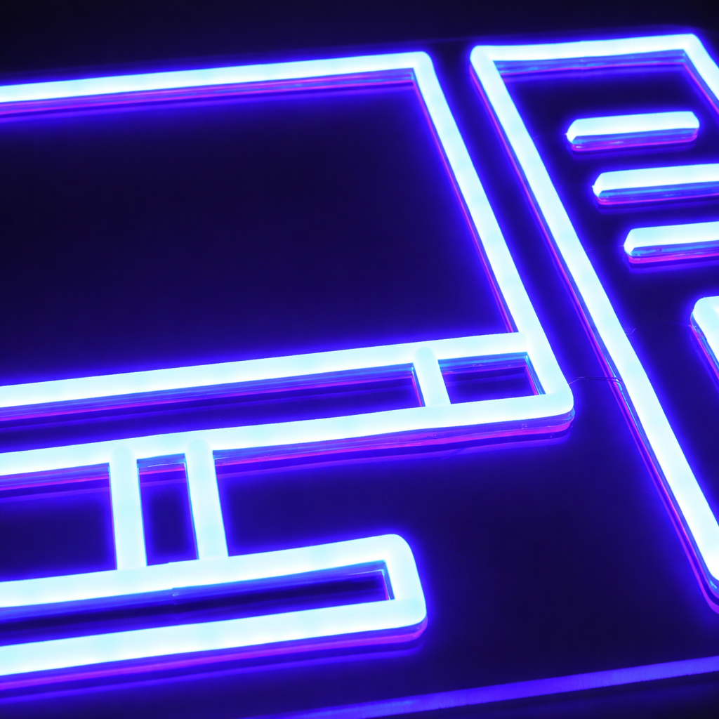 Computer Neon Vegglampe