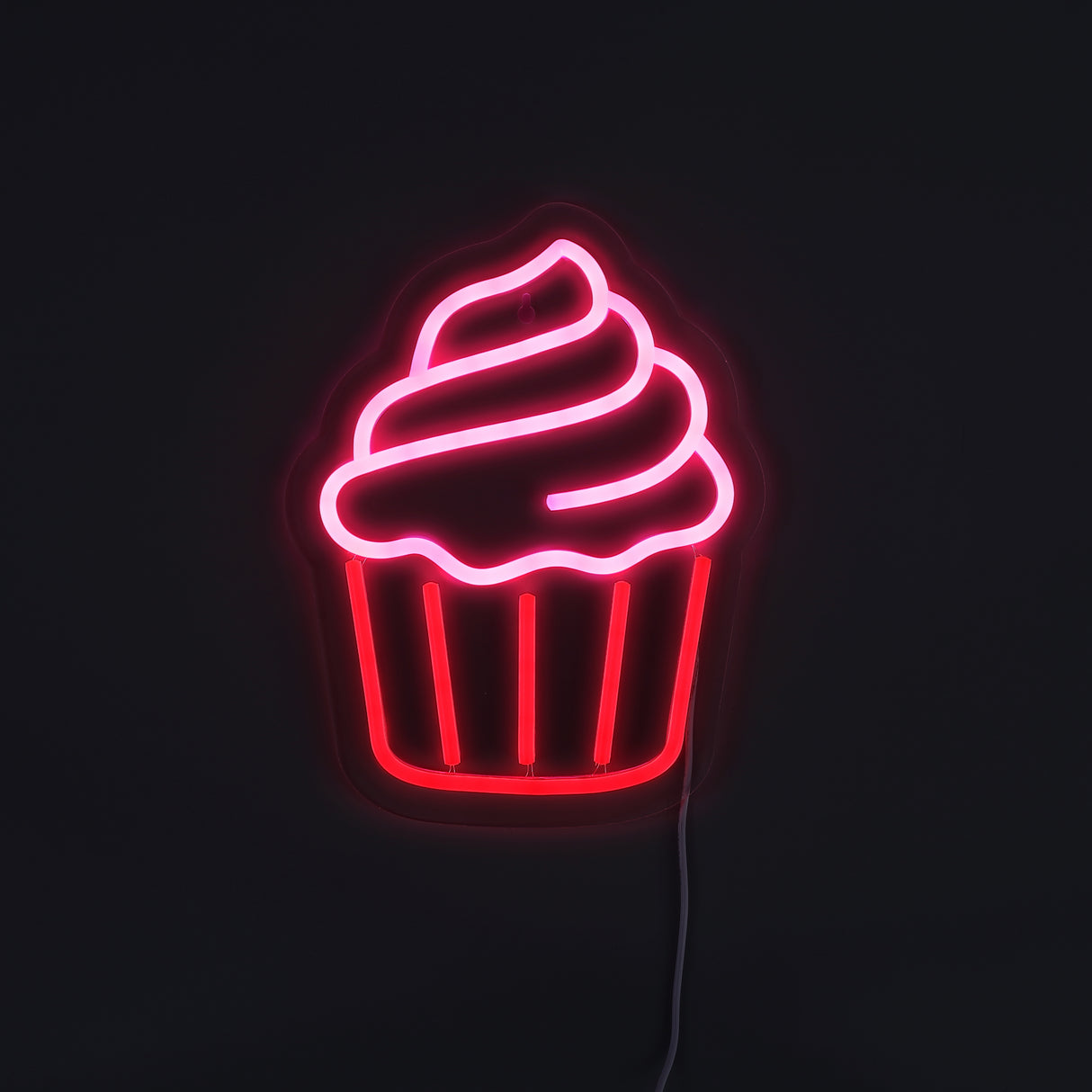 Cupcake Neon Vegglampe